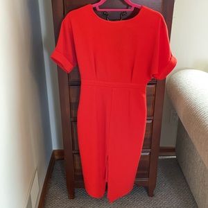 ASOS tangerine midi dress size 4